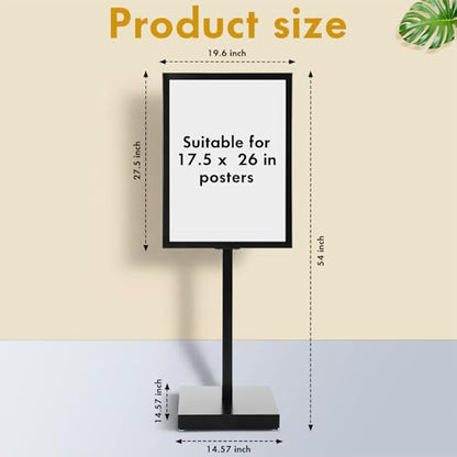 Gilprop 2 Pcs Poster Stand 19.6x27.5, Double Sided Metal Floor Sign Holder