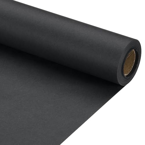 PATIKIL Wrapping Paper, 12" x 394"(33') 70 GSM Craft Paper Roll Kraft Packing Paper for Poster Bulletin Board, Gift Wrapping, Black - color: Black, size: 12" x 394"(33')