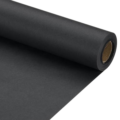 PATIKIL Wrapping Paper, 12" x 394"(33') 70 GSM Craft Paper Roll Kraft Packing Paper for Poster Bulletin Board, Gift Wrapping, Black - color: Black, size: 12" x 394"(33')