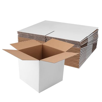 Hoikwo 8x8x8 White Shipping Boxes Set of 25 - color: White, size: 8x8x8-25 Boxes