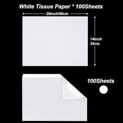 Jkopsnr 100 Sheets White Tissue Paper 20x14 Inches - color: White, size: 14x20