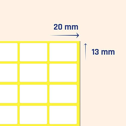 1000 Pack, 0.5" x 0.75" - White Labels Stickers for Writing, Price Stickers - size: 0.5" x 0.75" | 1000 Labels
