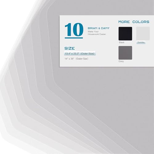 BRIAN & DANY Wire Shelf Liner Set of 10, 13.4" X 23.2", Transparent - size: 13.4" x 23.2"