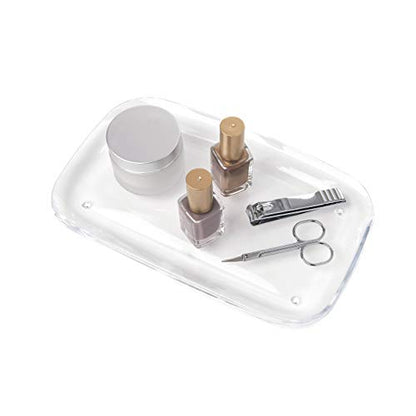 Umbra Droplet Amenity Tray, Molded Acrylic Vanity Organizer, Clear