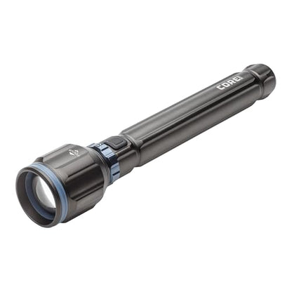 CORE 5000 Lumen Rechargeable Flashlight | LED Flashlight with 4 Modes, Adjustable Focus, Battery Indicator, Waterproof | Ideal for Home, Emergency, Camping, Hiking | USB Cable Included - size: 5000 Lumen