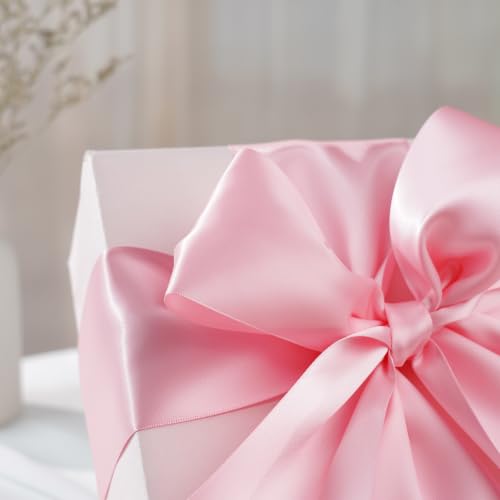 Pink Double-Faced Satin Ribbon, 3 Inch x 10 Yards - color: Pink