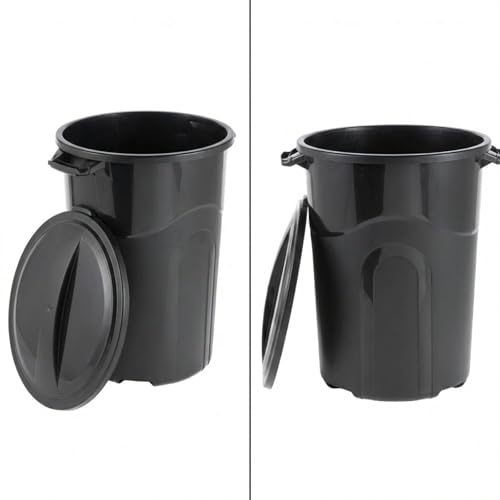 32 Gallon Trash can, Outdoor Garbage can with Handles & Click Lock Lid, Indoor or Outdoor Durable