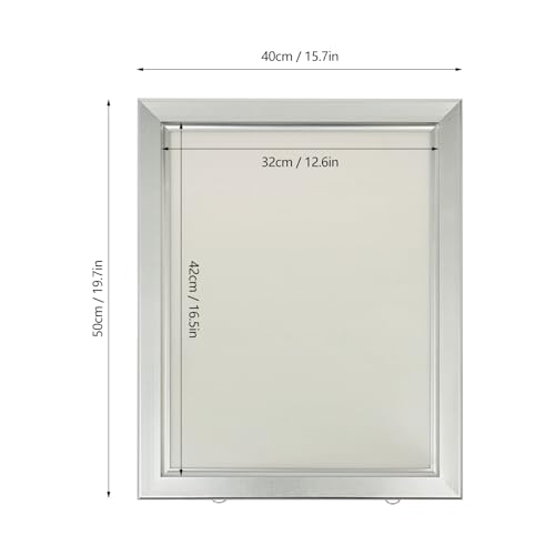 16'' x 20'' LED Poster Frame, Backlit Light Box Sign 18W with Aluminum Frame, Front Open Advertising Light Box for Menu Poster Art Display, Silver - color: Silver, size: 16" x 20"