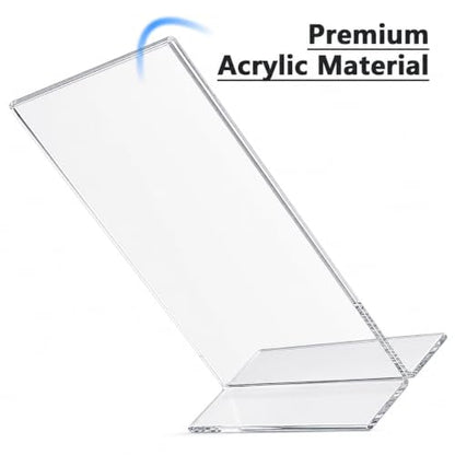 MaxGear 12 Pack Acrylic Sign Holder 8.5x11, Double-Sided Display, Vertical - size: 8.5"x11" - 12 Pack