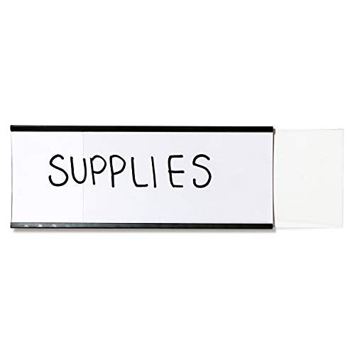 SmartSign Magnetic 'C' Channel Label Holders | 2.5" x 6" Pack of 10 - size: 2.5" x 6"