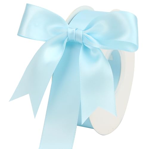 Baby Blue Satin Ribbon 1 Inch X 25 Yards, Double Face - color: Baby Blue