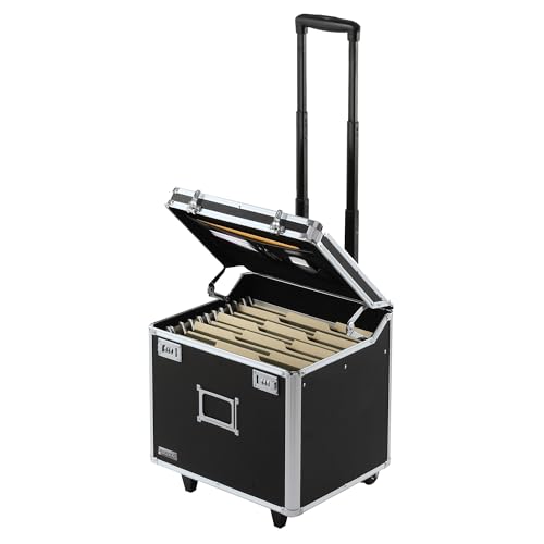 Vaultz Locking Mobile Business Case, Letter Size, 11x14.75x13.75 In, Black - color: Black, size: Letter