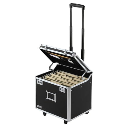 Vaultz Locking Mobile Business Case, Letter Size, 11x14.75x13.75 In, Black - color: Black, size: Letter