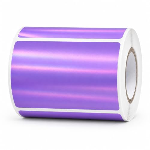 Holographic Purple Thermal Label 2 × 3 Inch Vinyl Sticker 200 PCS - color: Holographic Purple, size: 2 × 3 Inch