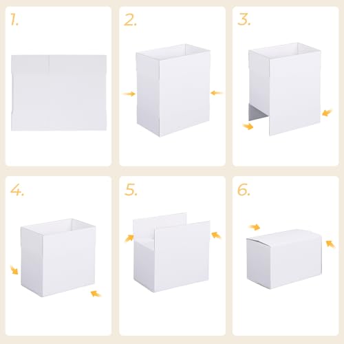 CRUGLA Small White Shipping Boxes 6x4x4, 40 Pack, Corrugated Cardboard Boxes for Small Business, Mailing, Packaging and Gifts - size: 6x4x4 Inch 40 Pack
