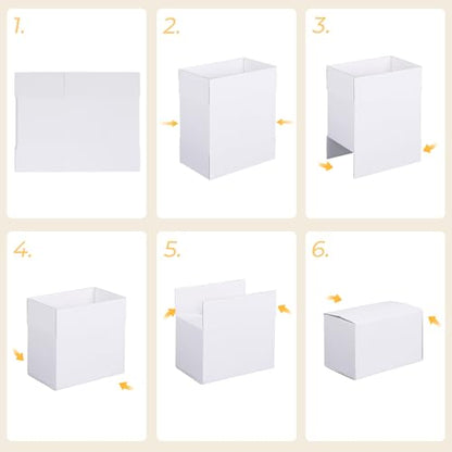 CRUGLA Small White Shipping Boxes 6x4x4, 40 Pack, Corrugated Cardboard Boxes for Small Business, Mailing, Packaging and Gifts - size: 6x4x4 Inch 40 Pack