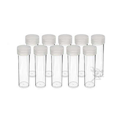 OnFireGuy 10pcs Coin Storage Tubes | Penny/Cent Coin Tubes Round Clear Tubes with Screw-on Lid Made in USA by Edgar Marcus - size: Penny/Cent