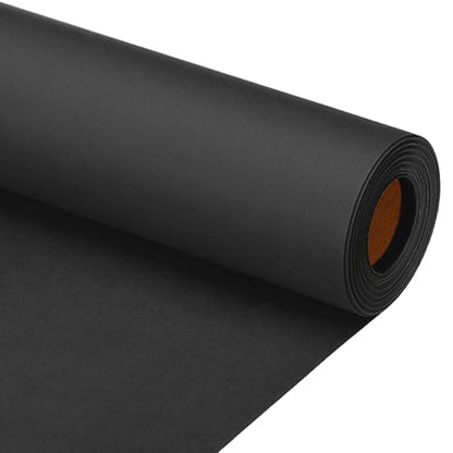PATIKIL Wrapping Paper, 15"x600"(50') Bulletin Board Paper Roll Kraft Paper Roll Construction 80GSM for Shipping Packing Gift Wrapping Craft Flower Bouquet Christmas, Black - color: Black, size: 15x600 Inch