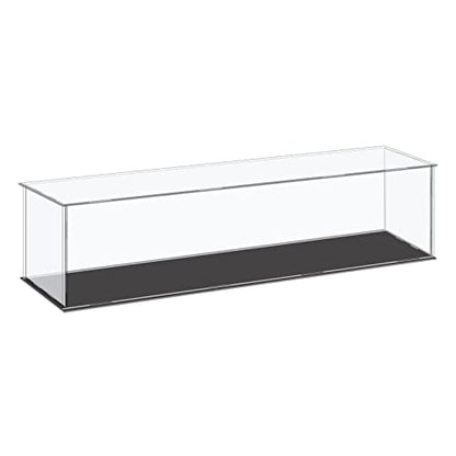 MECCANIXITY Acrylic Display Case Plastic Box Cube Storage Box Clear Small Assemble Dustproof Showcase 16.1x4.3x4.1 Inch for Collectibles Items - size: 16.1x4.3x4.1 Inch