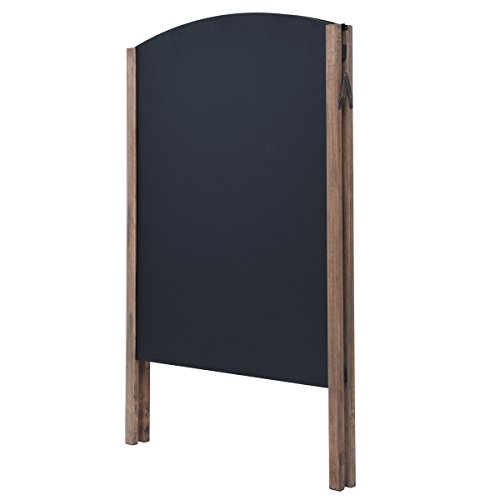 40" Double-Sided Standing Blackboard, Wooden A-Frame Rustic Chalkboard, Removable Archaistic Sidewalk Chalkboard, Indoor and Outdoor Menu Sign Board, Wedding Signage