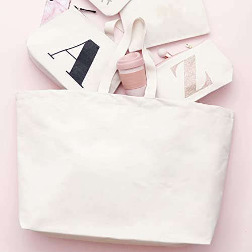 Large Canvas Tote Bag Reusable Extra Big Grocery Bags - color: Natural