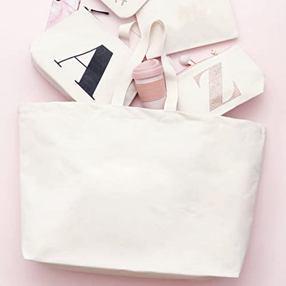 Large Canvas Tote Bag Reusable Extra Big Grocery Bags - color: Natural