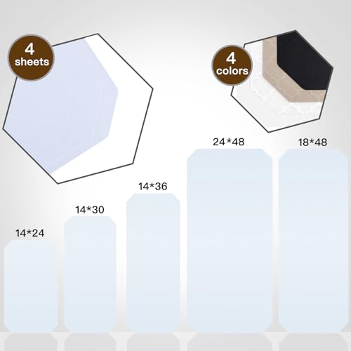 Poofzy Wire Shelf Liner 24" x 48", Set of 4 Clear - color: Clear, size: 24"x48" 4pcs