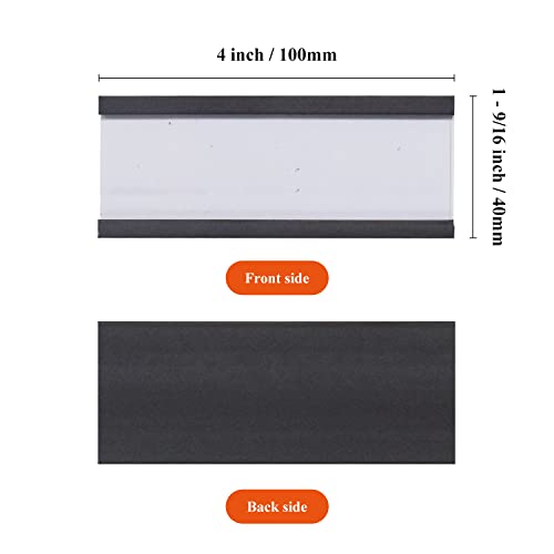 C Channel Magentic Label Holders 1.6x4 Inch, Magnetic Labels for Shelving，Magnetic Data Card Holders File Cabinet Labels,Pack of 50 … - size: 1.6"x4"-50pcs