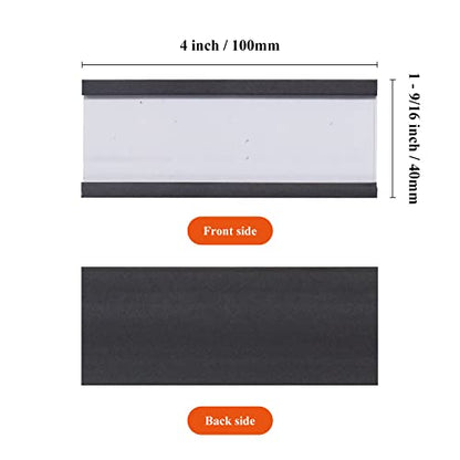 C Channel Magentic Label Holders 1.6x4 Inch, Magnetic Labels for Shelving，Magnetic Data Card Holders File Cabinet Labels,Pack of 50 … - size: 1.6"x4"-50pcs