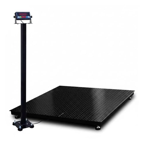 Industrial Floor Scale, 48"x48" (4'x4'), 5000 lb x 1 lb, Heavy Duty Pallet Warehouse Scale with NTEP Approved Digital Indicator for Business & Postal Weighing
