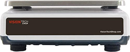 VisionTechShop TVC-60 Counting Scale for Parts and Coins, Lb/Kg Switchable, 60lb Capacity, 0.002lb Readability - size: TVC-60
