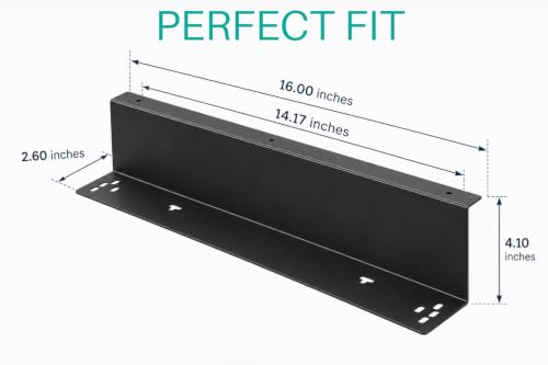 Cash Drawer Under Counter Mount Brackets 2.6 x 16.3 x 4.1 inches - Black - color: Black, size: 16 Inches (1 Pack)