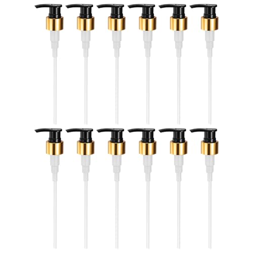 uxcell Soap Dispenser Pump Heads Gold/Black 12 Pcs Pcs - color: Gold/Black, size: 24/410