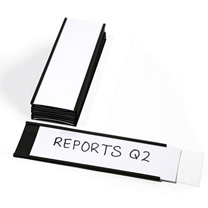 SmartSign Magnetic 'C' Channel Label Holders | 2" x 6", Pack of 10 - size: 2" x 6"