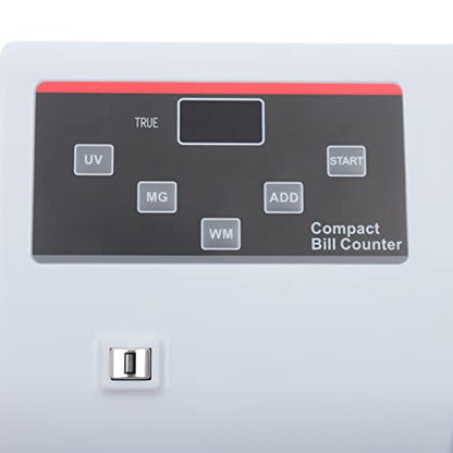 Money Counter Machine, Cash Counter Bill Counting Machine with Counterfeit Detection & Digital Display for Multi-Currency, Add Mode, Counting Speed 600 PCS/MIN