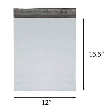 Poly Mailers 12"x15.5" Envelopes Shipping Bags Self Sealing, 1000 Bags - color: White, size: 12"x15.5"|1000Pcs