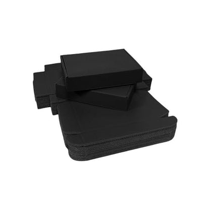 50 Pack 7.9x5.5x1.6 in Black Shipping Boxes - color: Black, size: 7.9x5.5x1.6 in