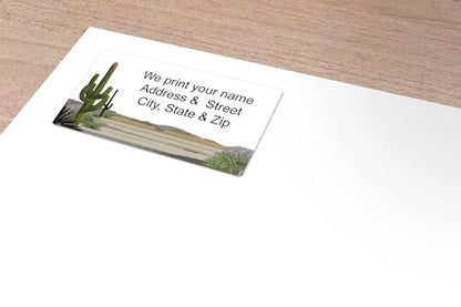 Stonehouse Collection Cactus Address Labels, Desert Address Labels, Arizona Desert (Desert Saguaro), 1.25 x 2.75 inch - style: Desert Saguaro