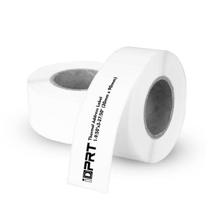 iDPRT Thermal Mailing Address Labels - 1.18"x3.54" (30mm90mm), 2 Rolls of 300pcs, Barcode Compatible With iDPRT, Rollo, DYMO, Zebra, Direct Thermal Sticker for QR Code, FBA - size: 1.18" × 3.54"(30mm×90mm)