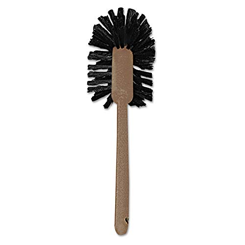 Rubbermaid Commercial 17" Toilet Bowl Brush, Brown, Plastic Handle, for Bathroom/Restroom