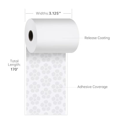 Sticky Thermal Receipt Paper 3 1/8"x 170 ft, 6 Rolls, Toast Epson TM-L90