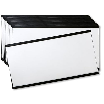 SmartSign (10-Pack) Magnetic C Channel Card Label Holders - 3" x 6" Metal Racks and Shelf Label Holders with Paper Inserts - size: 3" x 6" pack of 10