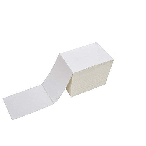 Immuson 4 x 6 Direct Thermal Shipping Labels with Perforations, Pack of 500 Thermal Labels, Permanent Adhesive, White Mailing Fanfold Label for Thermal Printer - size: 500 Labels