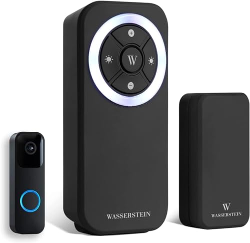 Wasserstein Doorbell Chime - Compatible with Blink Video Doorbell (1-Pack, Black) - color: Black for Blink