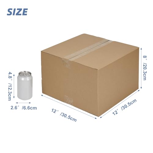 Hoikwo 12x12x8 Large Thin Brown Shipping Boxes Set of 15 - color: Brown, size: 12x12x8-15 Boxes