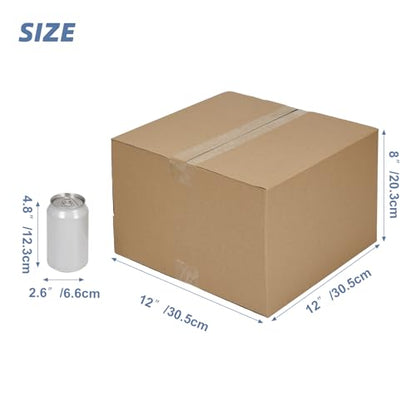 Hoikwo 12x12x8 Large Thin Brown Shipping Boxes Set of 15 - color: Brown, size: 12x12x8-15 Boxes