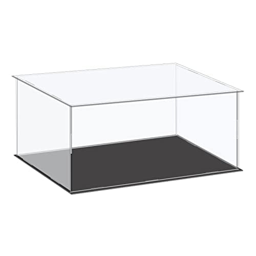 MECCANIXITY Acrylic Display Case Plastic Box Cube Storage Box Clear Small Assemble Dustproof Showcase 14.1x8.2x6.1 Inch for Collectibles Items - size: 14.1x8.2x6.1 Inch