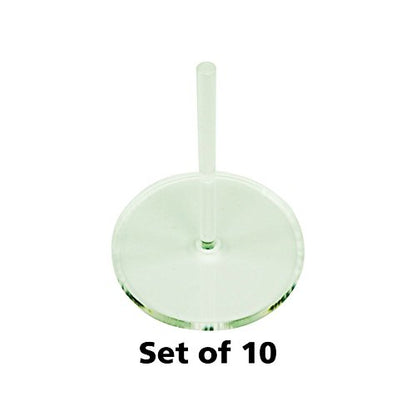 LITKO 40mm Round Flight Stands | Compatible with Warhammer 40K | Clear - size: 40mm