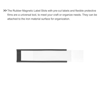 MECCANIXITY Label Holders 4" x 1.2" C Channel Rubber Magnetic for Metal Shelves Organize, Office File Cabinets Pack of 25 - size: 4" x 1.2"