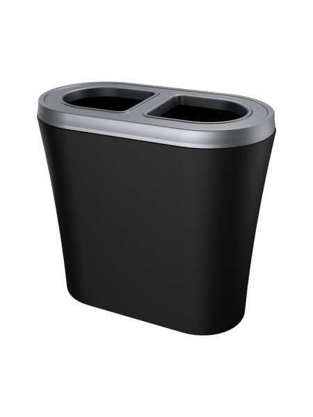 Ascend Double Bin 40 Gallon Mixed Recycling and Waste Commercial Trash and Recycling Station for Public Places - size: Mixed Recycling Waste